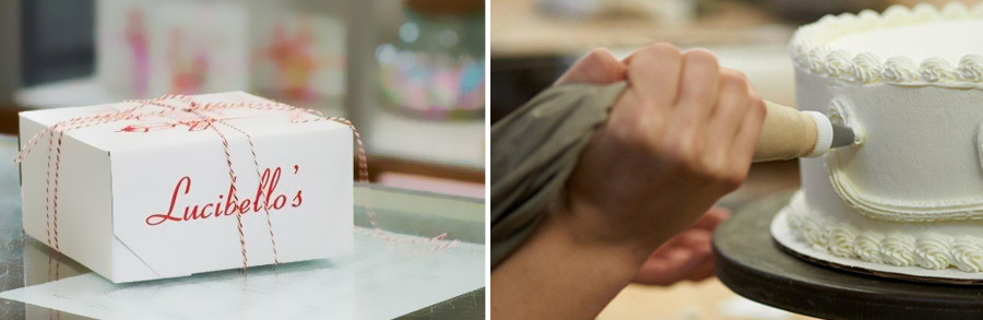Handmade cannoli shells and Hand-piped cake decorating