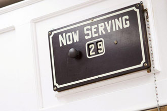 now serving sign